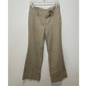 Y2K Ann Taylor Lindsay Wide Leg Chino Khaki Pants, Women's Size 4